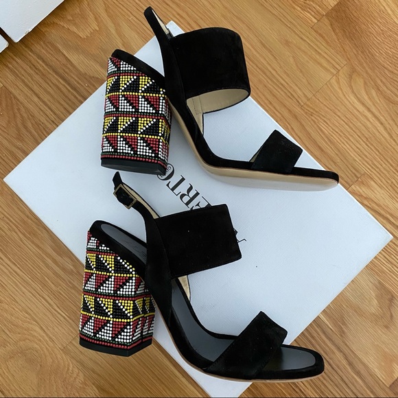 Alberto Gozzi Embellished Block Heel Sandals - Picture 7 of 13